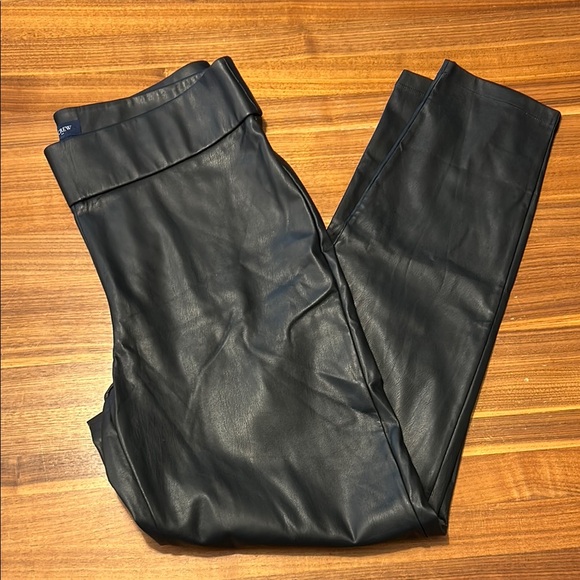 J. Crew Factory Vegan Leather Leggings - Sz M - Picture 3 of 11